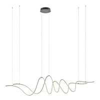 Lustra moderna Impuls neagra dimmabila LED 68W/7480lm/3000K, 01-3623 Redo