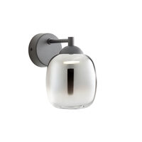 Aplica negru mat sticla fumurie degrade LED 6W/579lm/3000K, Khadi 01-3483 Redo