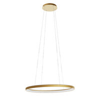 Lustra moderna ovala 80x52 cm auriu mat LED 80W/3000-4000K, Nobu 01-3813 Redo