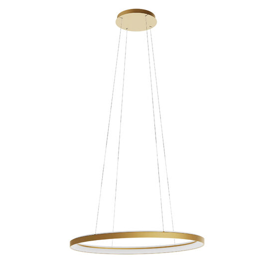 Lustra moderna ovala 80x52 cm auriu mat LED 80W/3000-4000K, Nobu 01-3813 Redo