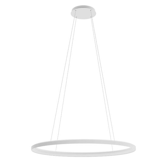 Lustra moderna ovala 100x70 cm alb mat LED 80W/3000-4000K, Nobu 01-3815 Redo