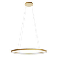 Lustra moderna ovala 100x70 cm auriu mat LED 80W/3000-4000K, Nobu 01-3816 Redo