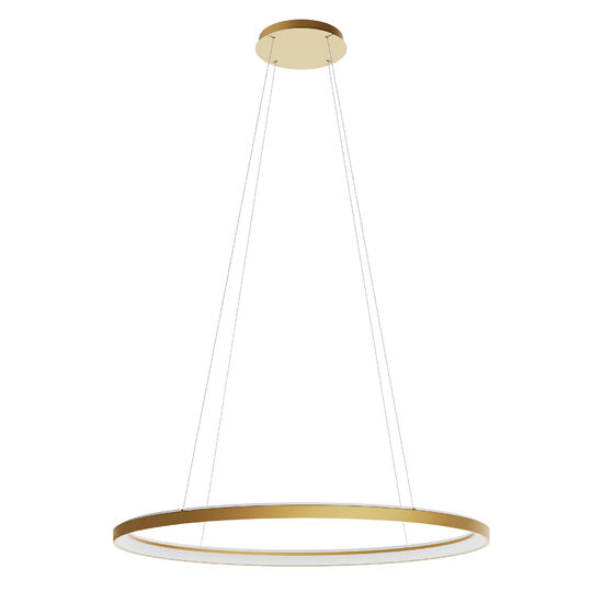 Lustra moderna ovala 100x70 cm auriu mat LED 80W/3000-4000K, Nobu 01-3816 Redo