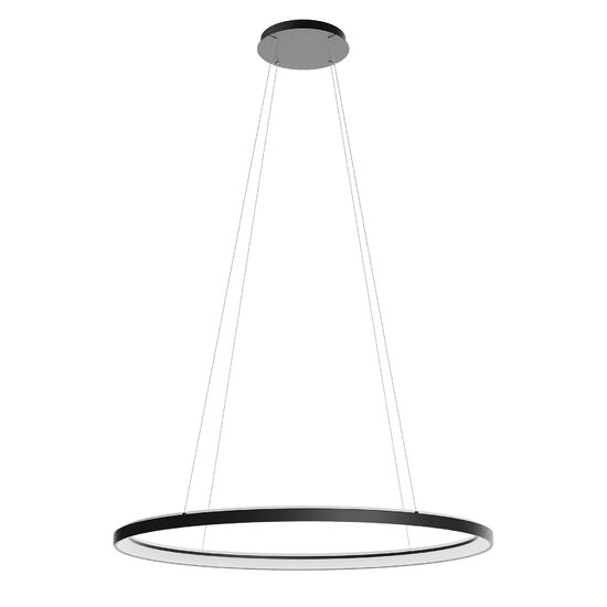 Lustra moderna ovala 100x70 cm negru mat LED 80W/3000-4000K, Nobu 01-3817 Redo