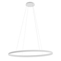 Lustra moderna ovala 120x75 cm alb mat LED 80W/3000-4000K, Nobu 01-3818 Redo