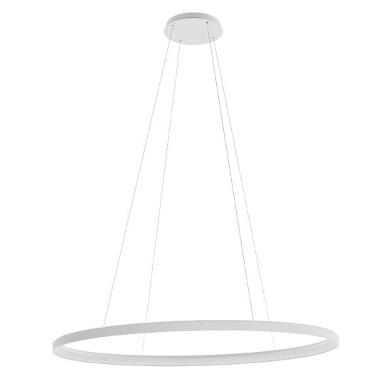Lustra moderna ovala 120x75 cm alb mat LED 80W/3000-4000K, Nobu 01-3818 Redo