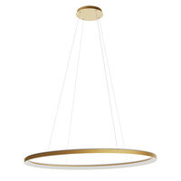 Lustra moderna ovala 120x75 cm auriu mat LED 80W/3000-4000K, Nobu 01-3819 Redo