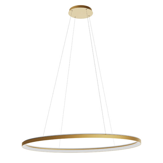 Lustra moderna ovala 120x75 cm auriu mat LED 80W/3000-4000K, Nobu 01-3819 Redo