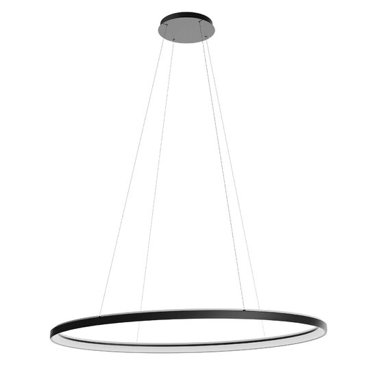 Lustra moderna ovala 120x75 cm negru mat LED 80W/3000-4000K, Nobu 01-3820 Redo