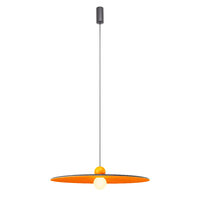 Lustra fonoabsorbanta gri inchis/orange LED 7W/621lm/3000K, Nuwa 01-3536 Redo