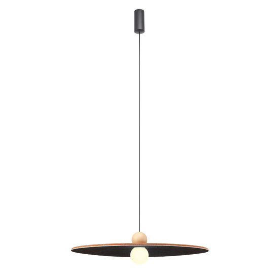 Lustra fonoabsorbanta cafeniu/gri inchis LED 7W/570lm/2700K, Nuwa 01-4108 Redo