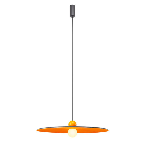 Lustra fonoabsorbanta gri inchis/orange LED 7W/570lm/2700K, Nuwa 01-4111 Redo