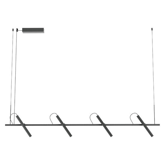 Lustra moderna negru mat/cafea argintie LED 14.6W/1450lm/3000K, Praxi 01-3713 Redo