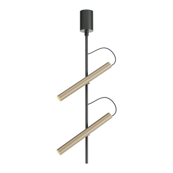 Plafoniera negru mat/cafea argintie LED 14.6W/1450lm/3000K, Praxi 01-3715 Redo