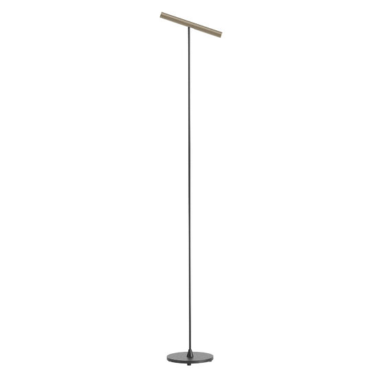 Lampadar modern negru mat/cafea argintie LED 8.3W/725lm/3000K, Praxi 01-3717 Redo