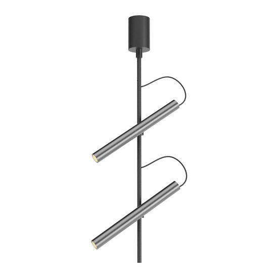 Plafoniera moderna negru mat/nichel mat LED 14.6W/1450lm/3000K, Praxi 01-3718 Redo