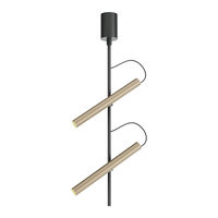 Plafoniera negru mat/cafea argintie LED 14.6W/1319lm/2700K, Praxi 01-4271 Redo