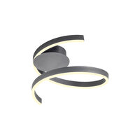 Plafoniera moderna robusta negru mat LED 27W/3000K-4000K-6000K, Scroll 01-4009 Redo
