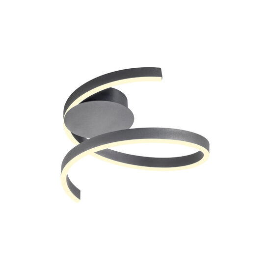 Plafoniera moderna robusta negru mat LED 27W/3000K-4000K-6000K, Scroll 01-4009 Redo