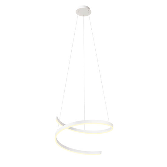 Lustra moderna alb mat LED 38W/3000K-4000K-6000K, Scroll 01-4013 Redo