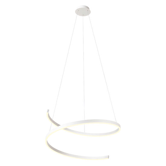 Lustra moderna alb mat LED 46W/3000K-4000K-6000K, Scroll 01-4016 Redo