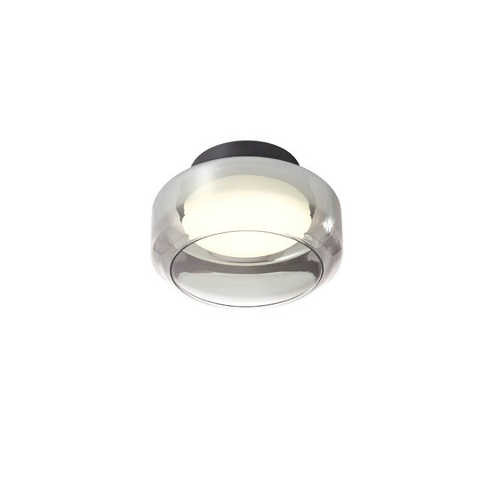 Plafoniera moderna 2 dispersoare sticla LED 18W/3000K-4000K, Solera 01-3588 Redo