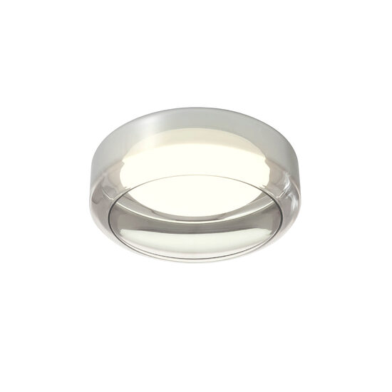 Plafoniera moderna 2 dispersoare sticla LED 24W/3000K-4000K, Solera 01-3589 Redo