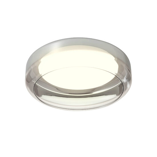 Plafoniera moderna 2 dispersoare sticla LED 36W/3000K-4000K, Solera 01-3590 Redo