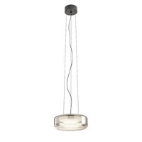 Lustra moderna 2 dispersoare sticla LED 24W/3000K-4000K, Solera 01-3591 Redo