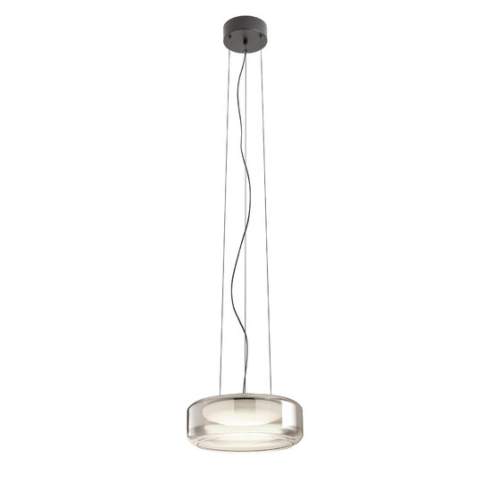 Lustra moderna 2 dispersoare sticla LED 24W/3000K-4000K, Solera 01-3591 Redo