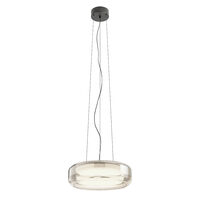 Lustra moderna cu 2 dispersoare de sticla LED 36W/3000K-4000K, Solera 01-3592 Redo