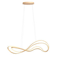 Lustra moderna auriu mat ovala 1150x390mm LED 58W/6380lm/3000K, Tempest 01-3598 Redo