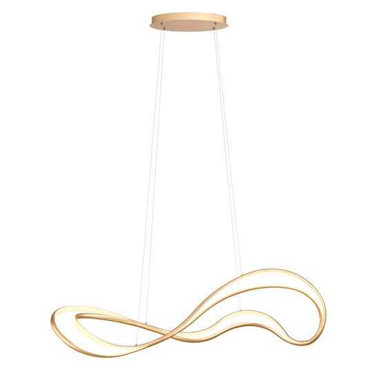 Lustra moderna auriu mat ovala 1150x390mm LED 58W/6380lm/3000K, Tempest 01-3598 Redo