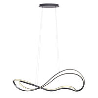 Lustra moderna negru mat ovala 1150x390mm LED 58W/6380lm/3000K, Tempest 01-3599 Redo
