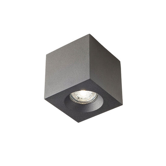 Spot baie IP44 negru mat dispersor sticla GU10/35W, Prato 01-3356 Redo