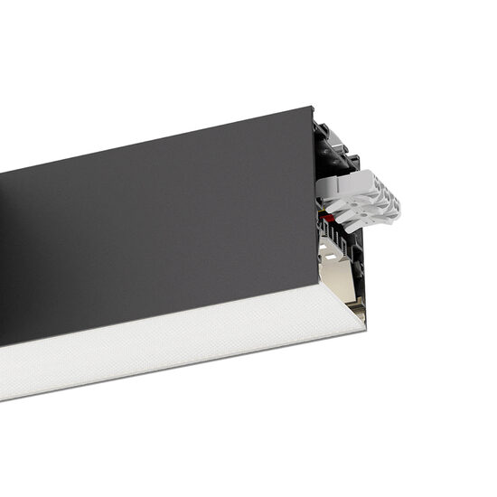 Profil LED negru montaj aparent/suspendat 4000K/7425lm 60W XRope RPU50NW60 SBK Arelux