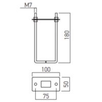 Sistem fixare stâlpi de iluminat H=1m XTORRE TOR034GA Arelux