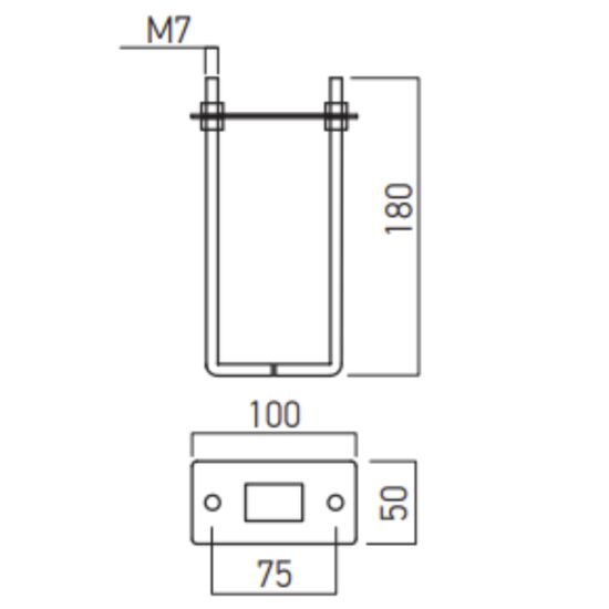 Sistem fixare stâlpi de iluminat H=1m XTORRE TOR034GA Arelux