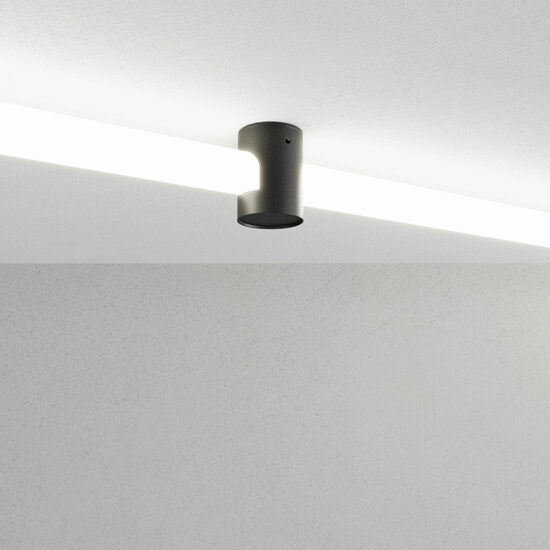 Element trecere+fixare benzi tubulare LED XLOOP LP18SP SBK Arelux