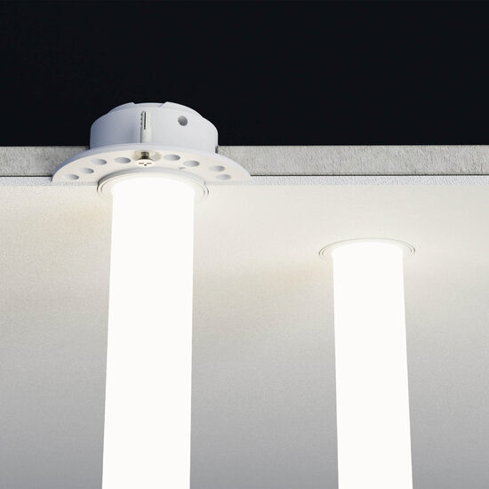 Sistem trimless trecere tavan fals+fixare benzi tubulare LED XLOOP 18 mm LP18TPS Arelux