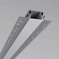 Profil fără ramă vizibila aluminiu dispersor policarbonat montaj încastrat tavane/pereți gipscarton fixare deasupra panouri gips PRF043/300SET Arelux