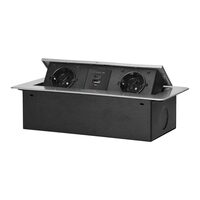 Priză încastrabilă birou 2x2P+E (Schuko) 2xUSB, OR-GM-9034(GS)/G Orno
