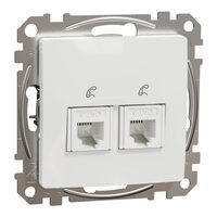 Priza dubla telefon alba RJ11 Sedna Design, SDD111492 Schneider Electric
