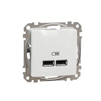 Priza incarcare alba USB A+A 2.1A Sedna Design, SDD111401 Schneider Electric