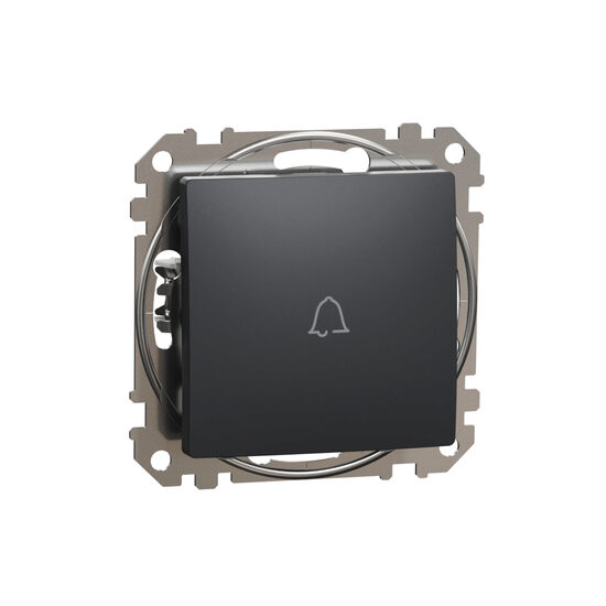 Intrerupator revenire antracit 10A simbol sonerie Sedna Design, SDD114131 Schneider Electric