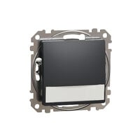 Intrerupator revenire antracit indicator luminos albastru suport eticheta 12V 10A Sedna Design, SDD114143L Schneider Electric