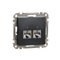 Priza date dubla RJ45 Cat.5e STP antracit Sedna Design, SDD114452S Schneider Electric