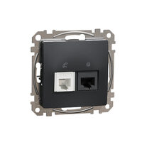 Priza date RJ11-RJ45 Cat.5 UTP antracit Sedna Design,SDD114458 Schneider Electric