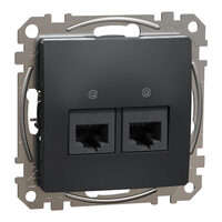 Priza date dubla RJ45 Cat.6 UTP antracit Sedna Design, SDD114462 Schneider Electric