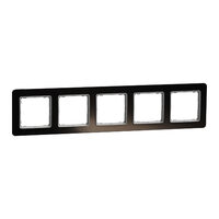 Rama 5 posturi sticla antracit Sedna Design, SDD361805 Schneider Electric